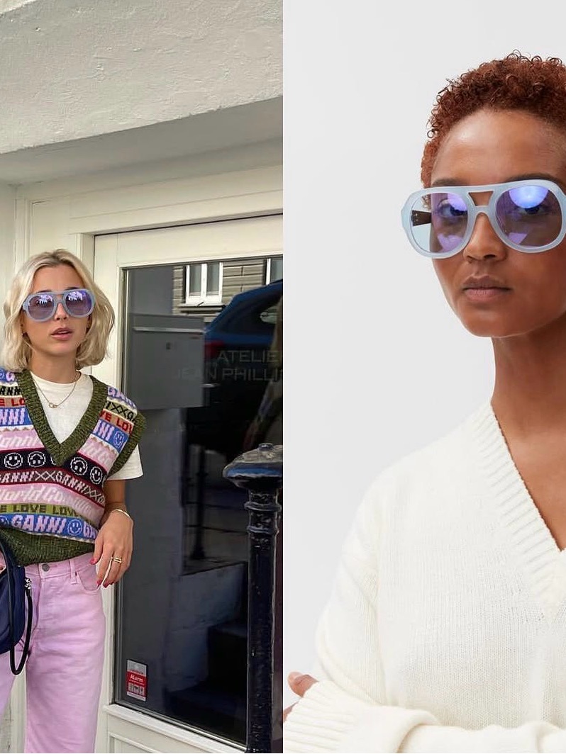 Ganni Blue Sunglasses
